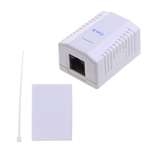 JSGHGDF CAT6-Buchse Weiblich Einsatz Stecker Buchse Adapter Anschluss Wandplatte Steckdose Weiß JSGHGDF CAT6-Buchse Weiblich Einsatz Stecker Buchse Adapter Anschluss Wandplatte Steckdose Weiß von JSGHGDF