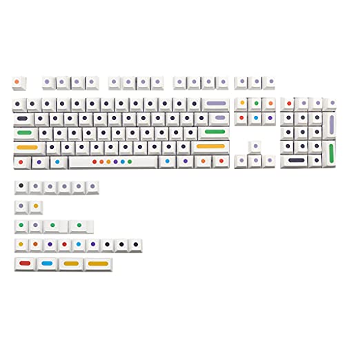 JSGHGDF Color Dots Einzigartige Charakterfärbung Subdicke Tastenkappe für 104 TKL 61 87 MX Tastatur von JSGHGDF