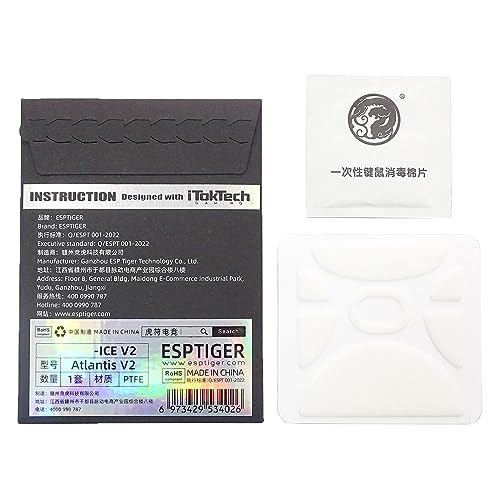 JSGHGDF Mausschleimgleiten Füße Pads Ice V2 Version Gaming Maus Füße Aufkleber Für V2 Maus Weiß JSGHGDF Mausschleimgleiten Füße Pads Ice V2 Version Gaming Maus Füße Aufkleber Für V2 Maus Weiß von JSGHGDF