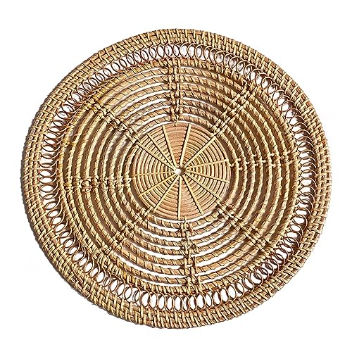 JSGHGDF Nordische Handgewebte Rattan Wanddekoration Elegante Handwerkskunst Funktionale Und Dekorative Wanddekorationskörbe Aus Gewebtem Rattan von JSGHGDF