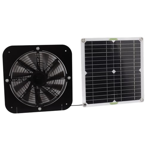 JSGHGDF Solarbetriebener Ventilator-Kit, monokristalliner Abluftventilator für Hühnerställe, Gewächshäuser, Schuppen, Haustierhäuser, Haustierhausventilator JSGHGDF Solarbetriebener Ventilator-Kit, monokristalliner Abluftventilator für Hühnerställe, Gewächshäuser, Schuppen, Haustierhäuser, Haustierhausventilator von JSGHGDF