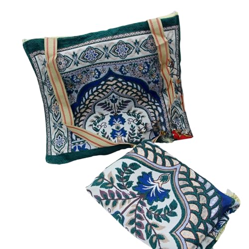 JSGHGDF Traditionelle Blumengebetsmatte Tränenresistente Polyester Fade Proof Farbfaltblatt Teppich Mit Tasche Für Religiöse Praxis JSGHGDF Traditionelle Blumengebetsmatte Tränenresistente Polyester Fade Proof Farbfaltblatt Teppich Mit Tasche Für Religiöse Praxis von JSGHGDF