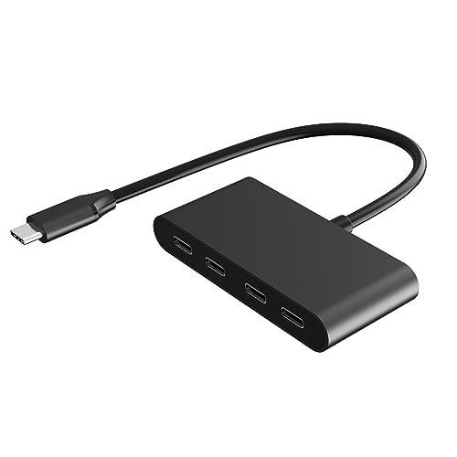 JSGHGDF USB C 4 Ports Typ C Splitter Datenübertragung nur 5 Gbit/s Aluminiumlegierung leicht für Laptop, Desktop, Telefon JSGHGDF USB C 4 Ports Typ C Splitter Datenübertragung nur 5 Gbit/s Aluminiumlegierung leicht für Laptop, Desktop, Telefon von JSGHGDF