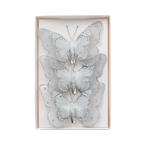 JSGHGDF Weihnachtsbaum Schmetterling Ornament Funkelnder Schmetterling Weihnachtsbaum Hängende Dekorationen mit Clip für von JSGHGDF