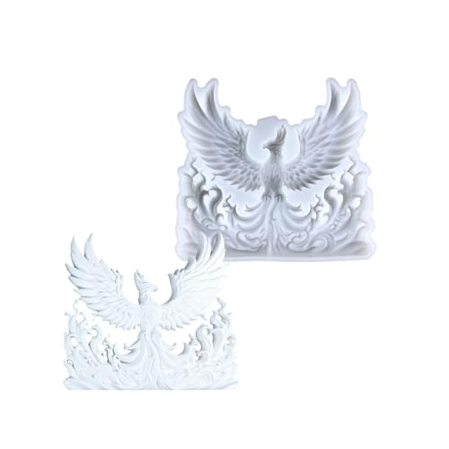 Silikonform Ofen Sichere Schimmelpilze Phönixe Form Künstlerischer Wanddekoration Textur Perfekt Zum Backen Und Handwerk Kerze von JSGHGDF