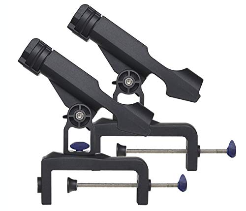 Rutenhalter mit 360 Grad drehbar verstellbare Angelrutenhalter mit großer Zangenöffnung Angelrute Rutenhalter für Boot Kajak(RH30-2PCS) von JSHANMEI