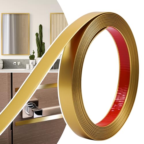 JSIWOTH Selbstklebende Zier- & Wandleisten, 2.0cm x 6M Flexible PVC Kantenschutzleisten für Fenster, Türen, Spiegel & Küchenrückwand - Inkl. Abdeckleisten & Kunststoffleisten von JSIWOTH