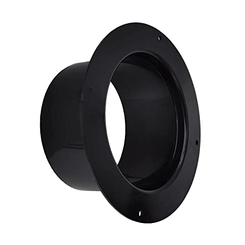 JSIXASO Ducting Flange Bundkragen Montage Rundrohr PVC Verbinder 110mm Wandflansch Verbinder Schwarz für Lüftungsrohr(Flange Schwarz 110mm) von JSIXASO