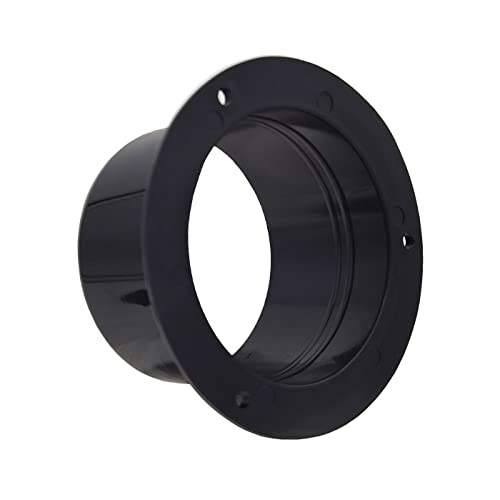 JSIXASO Ducting Flange Bundkragen Montage Rundrohr PVC Verbinder 75mm Wandflansch Verbinder Schwarz für Lüftungsrohr(Flange Schwarz 75mm) von JSIXASO