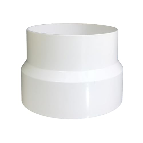 JSIXASO Reduzierverbinder Lüftungssystem Verbinder 110mm auf 125mm Lüftungsrohr Reduktion Verbindungsstücke für PVC Lüftungsschlauch(110mm auf 125mm) von JSIXASO