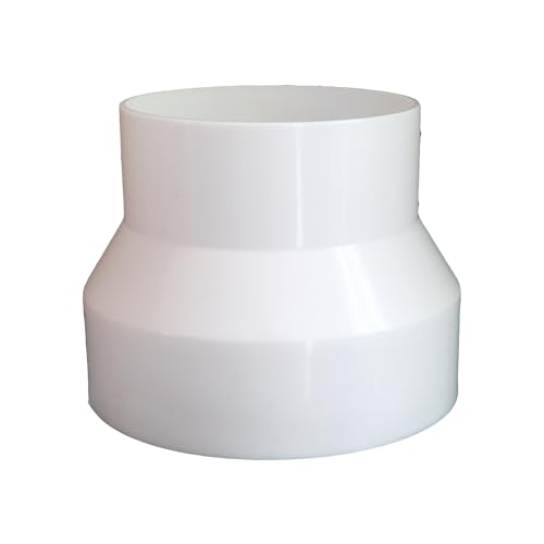 JSIXASO Reduzierverbinder Lüftungssystem Verbinder 75mm auf 100mm Lüftungsrohr Reduktion Verbindungsstücke für PVC Lüftungsschlauch(75mm auf 100mm) von JSIXASO