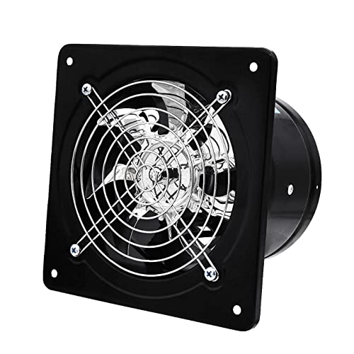 JSIXASO Rohrventilator Ventilateur Axial d'extraction Abluftventilator Zuluft und Abluft aus Metall 150mm Schwarz von JSIXASO