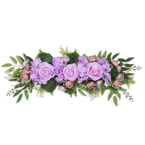 JSJHJZJ Artificial Wedding Arch Flowers, Rose Swag, Romantic Atmosphere Floral Decoration for Family Room Front Door Wedding Arch Garden Party Table Wall Decoration(Lilac) von JSJHJZJ