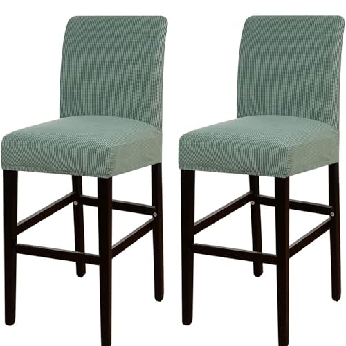 JSJHJZJ Barhocker-Bezüge, 2er-Set, Dehnbare, waschbare Barhocker-Sitzbezüge for Küche, Esszimmer, Café(Green) von JSJHJZJ