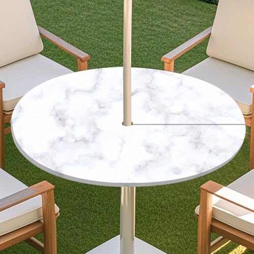 JSJHJZJ Runde Tischdecke for den Außenbereich, Tischdecke mit Loch for Regenschirm, wasserdichte Tischdecke for Strandterrasse, Gartenpicknick(H,L) von JSJHJZJ
