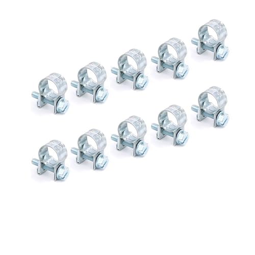10 Teile/satz Auto Kraftstoff Rohr Schlauch Klemmen Verzinkte Luft Schlauch Clips Kits Auto Wasser Schlauch Teile 7-16mm verschluss Ersatz (Color : 10-12mm) von JSLER