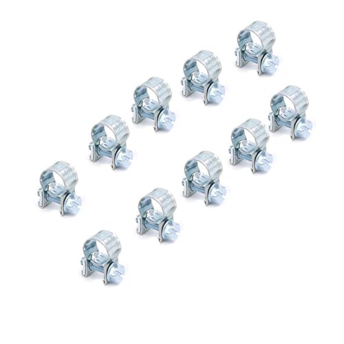 10 Teile/satz Auto Kraftstoff Rohr Schlauch Klemmen Verzinkte Luft Schlauch Clips Kits Auto Wasser Schlauch Teile 7-16mm verschluss Ersatz (Color : 9-11mm) von JSLER