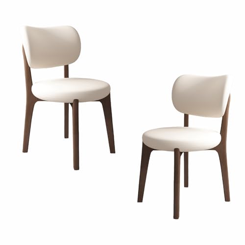 JSLJDM Esszimmerstuhl Moderner 4 Stück Set,Küchenstuhl mit Rückenlehne Polsterstühle mit Holzbeinen,Esszimmerstühle für Esszimmer Wohnzimmer Schlafzimmer Küche Rezeption(Weiß,2er Set) White Set of 2 von JSLJDM