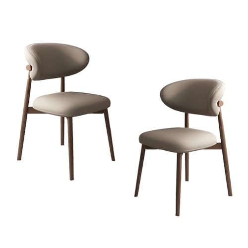 JSLJDM Esszimmerstuhl Moderner 4 Stück Set,Küchenstuhl mit Rückenlehne Polsterstühle mit Holzbeinen,Esszimmerstühle für Esszimmer Wohnzimmer Schlafzimmer Küche Rezeption(Weiß,2er Set) von JSLJDM