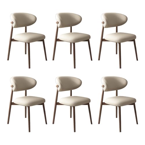 JSLJDM Esszimmerstuhl Moderner 4 Stück Set,Küchenstuhl mit Rückenlehne Polsterstühle mit Holzbeinen,Esszimmerstühle für Esszimmer Wohnzimmer Schlafzimmer Küche Rezeption(Weiß,2er Set) von JSLJDM