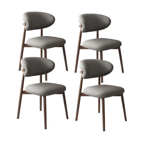 JSLJDM Esszimmerstuhl Moderner 4 Stück Set,Küchenstuhl mit Rückenlehne Polsterstühle mit Holzbeinen,Esszimmerstühle für Esszimmer Wohnzimmer Schlafzimmer Küche Rezeption(Weiß,2er Set) von JSLJDM