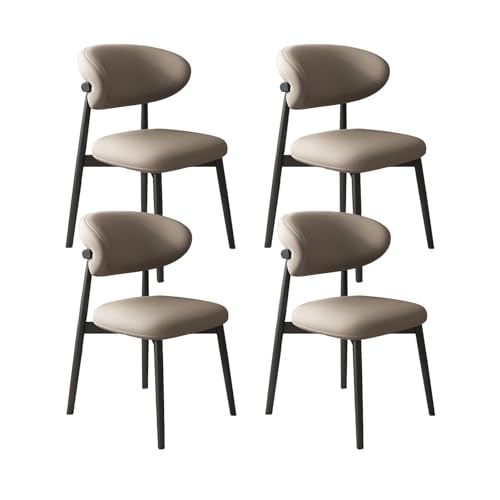 JSLJDM Esszimmerstuhl Moderner 4 Stück Set,Küchenstuhl mit Rückenlehne Polsterstühle mit Holzbeinen,Esszimmerstühle für Esszimmer Wohnzimmer Schlafzimmer Küche Rezeption(Weiß,2er Set) von JSLJDM
