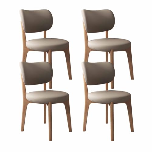 JSLJDM Esszimmerstuhl Moderner 4 Stück Set,Küchenstuhl mit Rückenlehne Polsterstühle mit Holzbeinen,Esszimmerstühle für Esszimmer Wohnzimmer Schlafzimmer Küche Rezeption(Weiß,2er Set) von JSLJDM