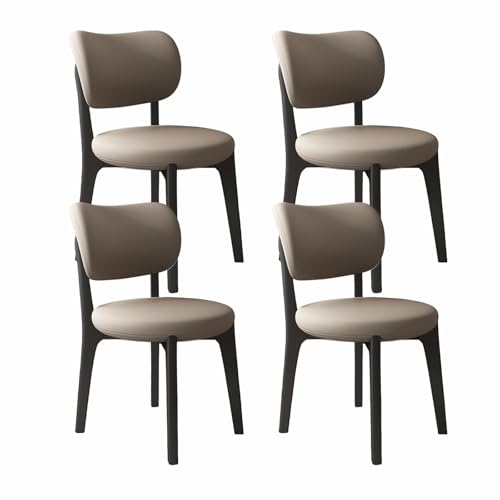 JSLJDM Esszimmerstuhl Moderner 4 Stück Set,Küchenstuhl mit Rückenlehne Polsterstühle mit Holzbeinen,Esszimmerstühle für Esszimmer Wohnzimmer Schlafzimmer Küche Rezeption(Weiß,2er Set) von JSLJDM