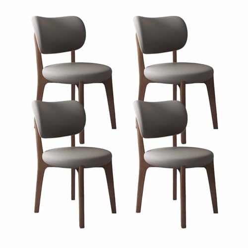 JSLJDM Esszimmerstuhl Moderner 4 Stück Set,Küchenstuhl mit Rückenlehne Polsterstühle mit Holzbeinen,Esszimmerstühle für Esszimmer Wohnzimmer Schlafzimmer Küche Rezeption(Weiß,2er Set) von JSLJDM