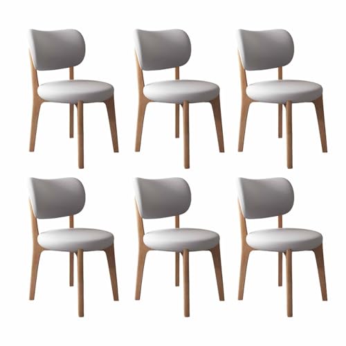 JSLJDM Esszimmerstuhl Moderner 4 Stück Set,Küchenstuhl mit Rückenlehne Polsterstühle mit Holzbeinen,Esszimmerstühle für Esszimmer Wohnzimmer Schlafzimmer Küche Rezeption(Weiß,2er Set) von JSLJDM