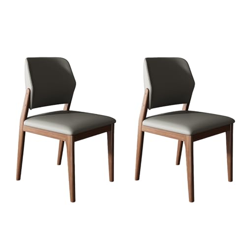 JSLJDM Esszimmerstuhl Moderner 4 Stück Set,Küchenstuhl mit Rückenlehne Polsterstühle mit Holzbeinen,Esszimmerstühle für Esszimmer Wohnzimmer Schlafzimmer Küche Rezeption(Weiß,2er Set) von JSLJDM