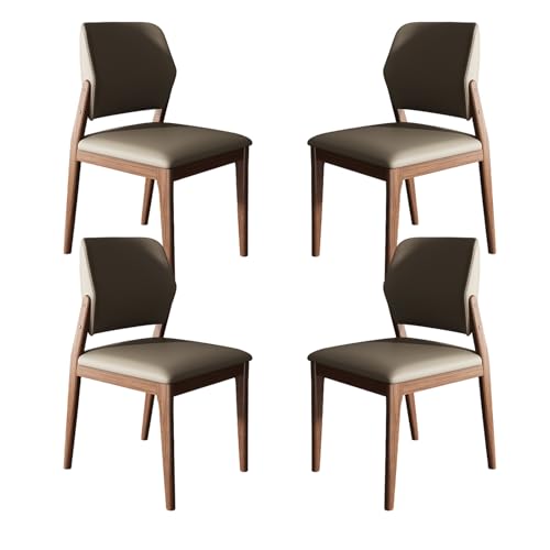 JSLJDM Esszimmerstuhl Moderner 4 Stück Set,Küchenstuhl mit Rückenlehne Polsterstühle mit Holzbeinen,Esszimmerstühle für Esszimmer Wohnzimmer Schlafzimmer Küche Rezeption(Weiß,2er Set) von JSLJDM