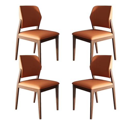 JSLJDM Esszimmerstuhl Moderner 4 Stück Set,Küchenstuhl mit Rückenlehne Polsterstühle mit Holzbeinen,Esszimmerstühle für Esszimmer Wohnzimmer Schlafzimmer Küche Rezeption(Weiß,2er Set) von JSLJDM