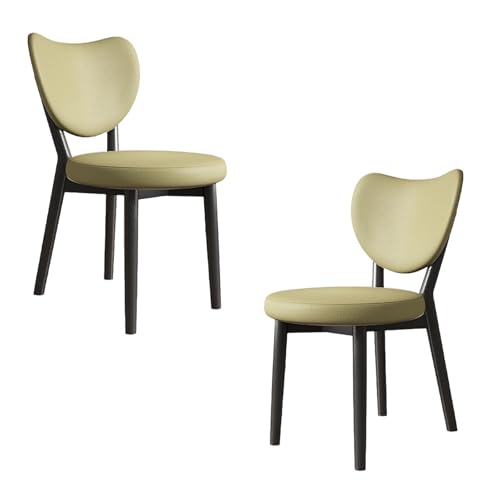 JSLJDM Esszimmerstuhl Moderner 4 Stück Set,Küchenstuhl mit Rückenlehne Polsterstühle mit Holzbeinen,Esszimmerstühle für Esszimmer Wohnzimmer Schlafzimmer Küche Rezeption(Weiß,2er Set) von JSLJDM