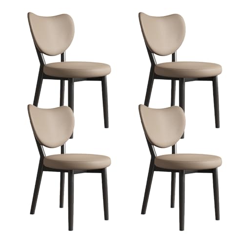 JSLJDM Esszimmerstuhl Moderner 4 Stück Set,Küchenstuhl mit Rückenlehne Polsterstühle mit Holzbeinen,Esszimmerstühle für Esszimmer Wohnzimmer Schlafzimmer Küche Rezeption(Weiß,2er Set) von JSLJDM