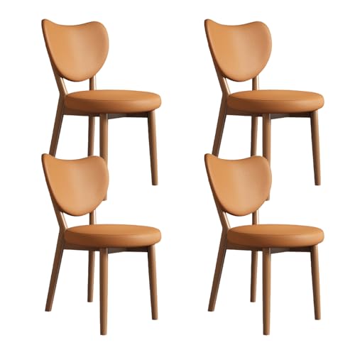 JSLJDM Esszimmerstuhl Moderner 4 Stück Set,Küchenstuhl mit Rückenlehne Polsterstühle mit Holzbeinen,Esszimmerstühle für Esszimmer Wohnzimmer Schlafzimmer Küche Rezeption(Weiß,2er Set) von JSLJDM