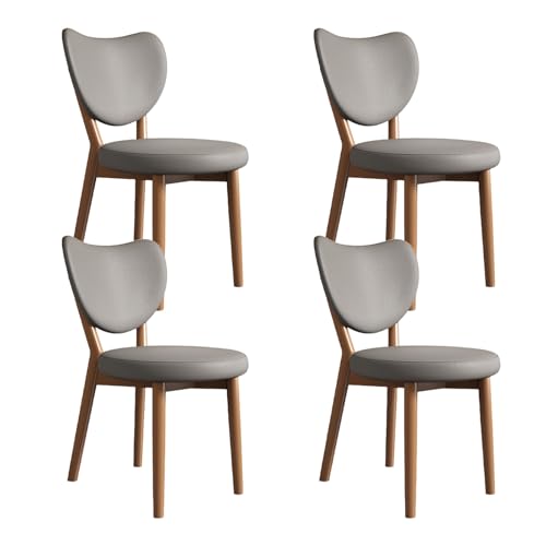 JSLJDM Esszimmerstuhl Moderner 4 Stück Set,Küchenstuhl mit Rückenlehne Polsterstühle mit Holzbeinen,Esszimmerstühle für Esszimmer Wohnzimmer Schlafzimmer Küche Rezeption(Weiß,2er Set) von JSLJDM