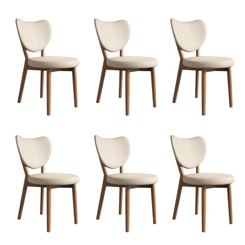 JSLJDM Esszimmerstuhl Moderner 4 Stück Set,Küchenstuhl mit Rückenlehne Polsterstühle mit Holzbeinen,Esszimmerstühle für Esszimmer Wohnzimmer Schlafzimmer Küche Rezeption(Weiß,2er Set) von JSLJDM