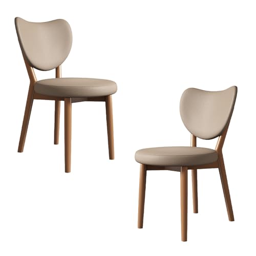 JSLJDM Esszimmerstuhl Moderner 4 Stück Set,Küchenstuhl mit Rückenlehne Polsterstühle mit Holzbeinen,Esszimmerstühle für Esszimmer Wohnzimmer Schlafzimmer Küche Rezeption(Weiß,2er Set) von JSLJDM