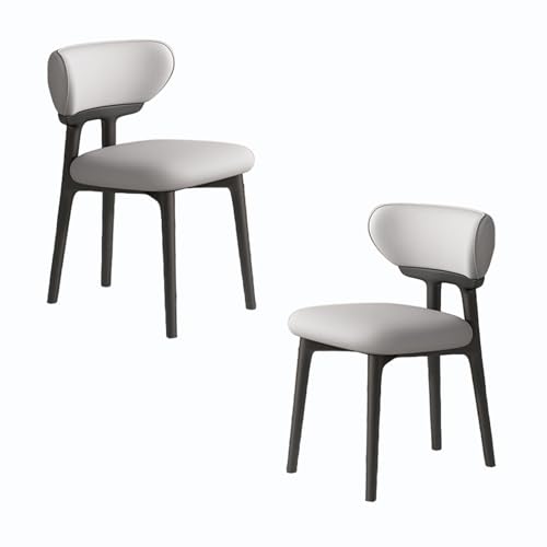 JSLJDM Esszimmerstuhl Moderner 4 Stück Set,Küchenstuhl mit Rückenlehne Polsterstühle mit Holzbeinen,Esszimmerstühle für Esszimmer Wohnzimmer Schlafzimmer Küche Rezeption(Weiß,2er Set) von JSLJDM