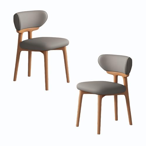 JSLJDM Esszimmerstuhl Moderner 4 Stück Set,Küchenstuhl mit Rückenlehne Polsterstühle mit Holzbeinen,Esszimmerstühle für Esszimmer Wohnzimmer Schlafzimmer Küche Rezeption(Weiß,2er Set) von JSLJDM