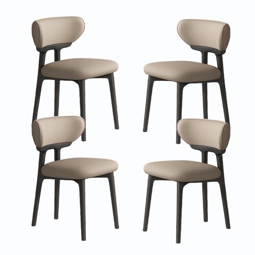 JSLJDM Esszimmerstuhl Moderner 4 Stück Set,Küchenstuhl mit Rückenlehne Polsterstühle mit Holzbeinen,Esszimmerstühle für Esszimmer Wohnzimmer Schlafzimmer Küche Rezeption(Weiß,2er Set) von JSLJDM
