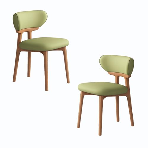 JSLJDM Esszimmerstuhl Moderner 4 Stück Set,Küchenstuhl mit Rückenlehne Polsterstühle mit Holzbeinen,Esszimmerstühle für Esszimmer Wohnzimmer Schlafzimmer Küche Rezeption(Weiß,2er Set) von JSLJDM
