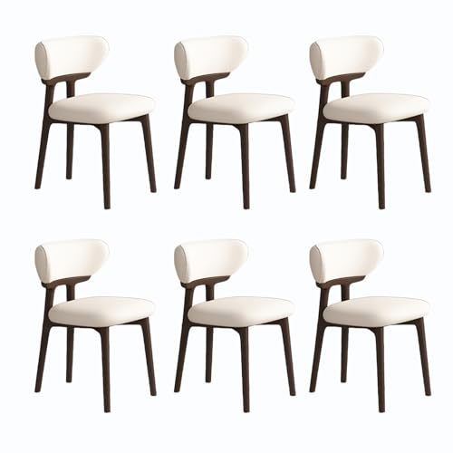 JSLJDM Esszimmerstuhl Moderner 4 Stück Set,Küchenstuhl mit Rückenlehne Polsterstühle mit Holzbeinen,Esszimmerstühle für Esszimmer Wohnzimmer Schlafzimmer Küche Rezeption(Weiß,2er Set) von JSLJDM