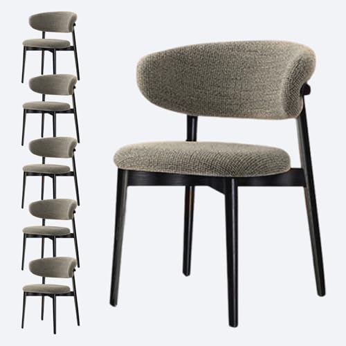 JSLJDM Esszimmerstuhl Moderner 4 Stück Set,Küchenstuhl mit Rückenlehne Polsterstühle mit Holzbeinen,Esszimmerstühle für Esszimmer Wohnzimmer Schlafzimmer Küche Rezeption(Weiß,2er Set) von JSLJDM