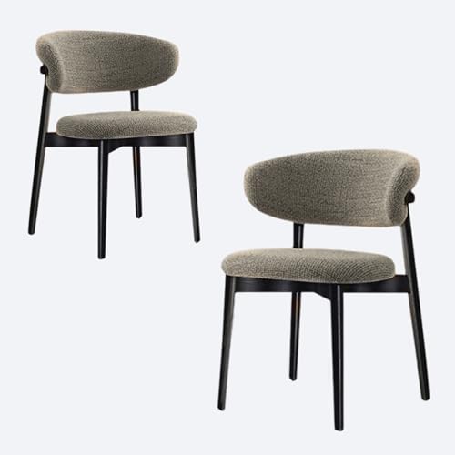 JSLJDM Esszimmerstuhl Moderner 4 Stück Set,Küchenstuhl mit Rückenlehne Polsterstühle mit Holzbeinen,Esszimmerstühle für Esszimmer Wohnzimmer Schlafzimmer Küche Rezeption(Weiß,2er Set) von JSLJDM