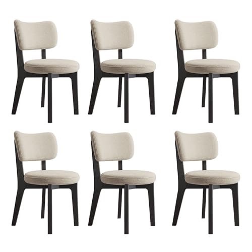 JSLJDM Esszimmerstuhl Moderner 4 Stück Set,Küchenstuhl mit Rückenlehne Polsterstühle mit Holzbeinen,Esszimmerstühle für Esszimmer Wohnzimmer Schlafzimmer Küche Rezeption(Weiß,2er Set) von JSLJDM