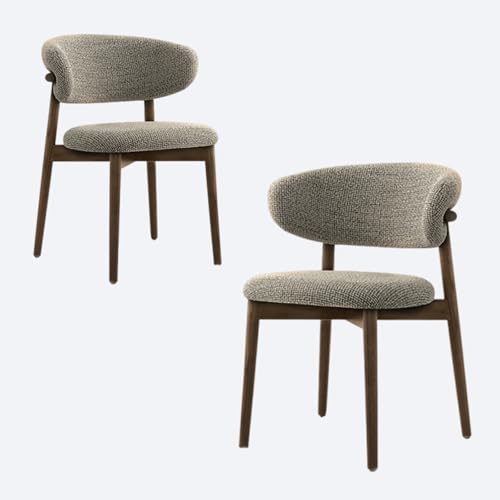 JSLJDM Esszimmerstuhl Moderner 4 Stück Set,Küchenstuhl mit Rückenlehne Polsterstühle mit Holzbeinen,Esszimmerstühle für Esszimmer Wohnzimmer Schlafzimmer Küche Rezeption(Weiß,2er Set) von JSLJDM