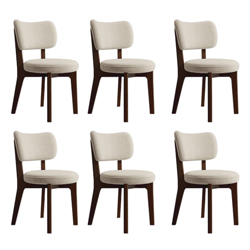 JSLJDM Esszimmerstuhl Moderner 4 Stück Set,Küchenstuhl mit Rückenlehne Polsterstühle mit Holzbeinen,Esszimmerstühle für Esszimmer Wohnzimmer Schlafzimmer Küche Rezeption(Weiß,2er Set) von JSLJDM