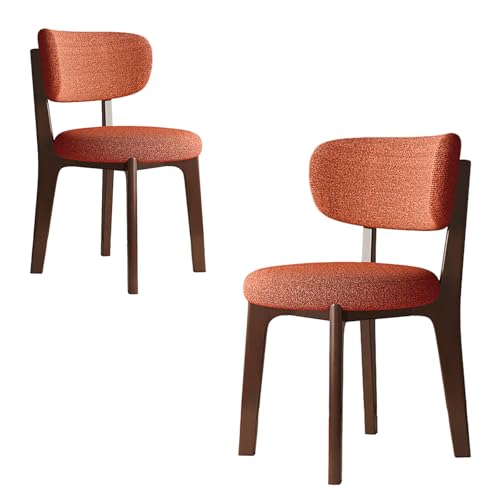 JSLJDM Esszimmerstuhl Moderner 4 Stück Set,Küchenstuhl mit Rückenlehne Polsterstühle mit Holzbeinen,Esszimmerstühle für Esszimmer Wohnzimmer Schlafzimmer Küche Rezeption(Weiß,2er Set) von JSLJDM